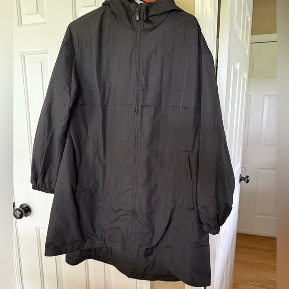 Lululemon Athletica Lightweight Mid-Length Hooded Coat black womens size large - Picture 7 of 11